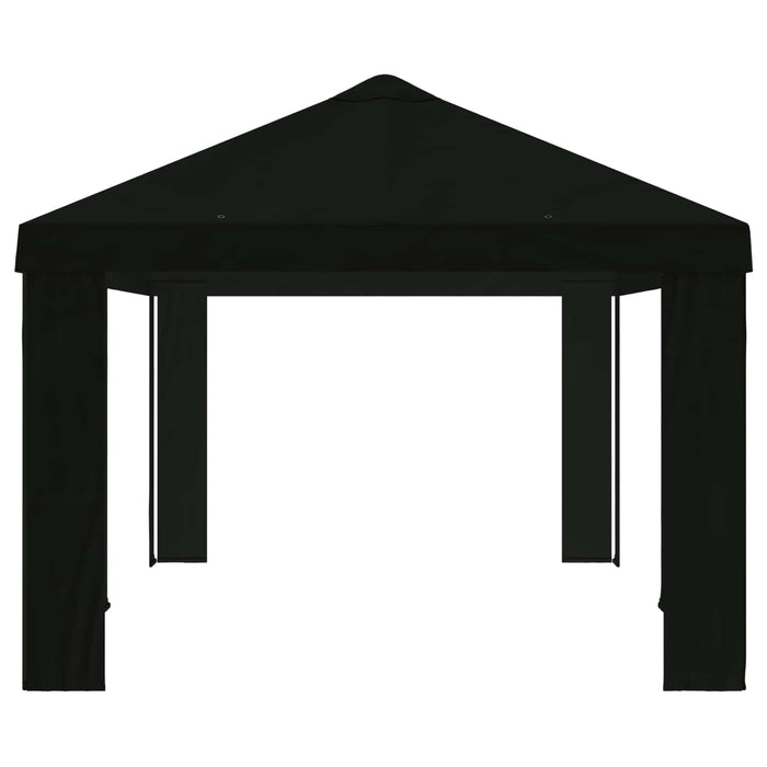 Copertină pentru Gazebo 6 x 3 m Negru Poliester 190 gsm WALTI