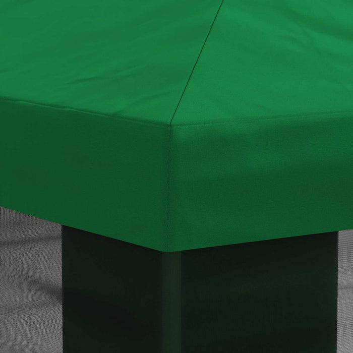 Copertină pentru Foișor cu Perete laterale Verde Poliester WALTI