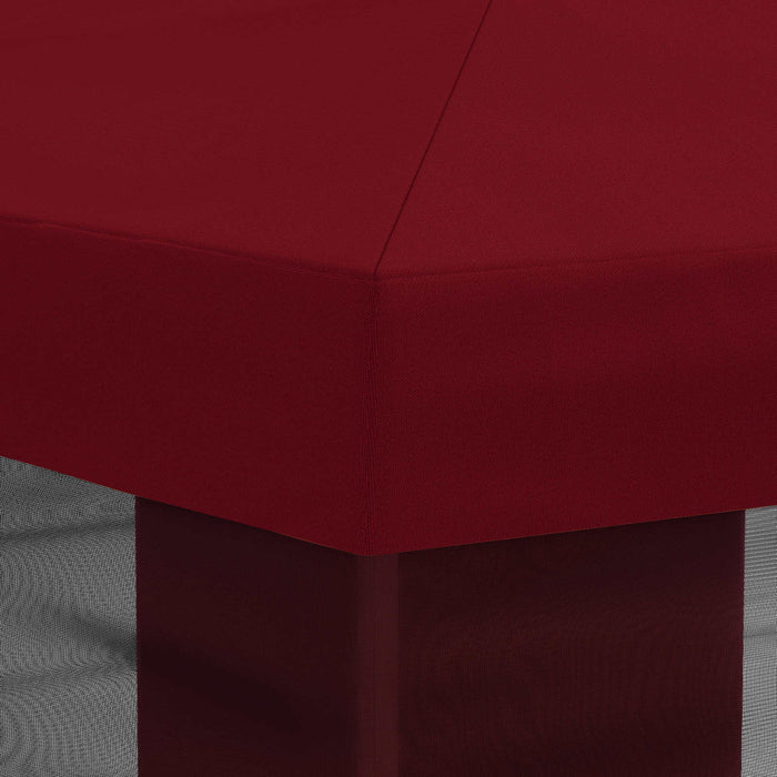 Copertină pentru Foișor cu Perete laterale Burgundy Poliester WALTI