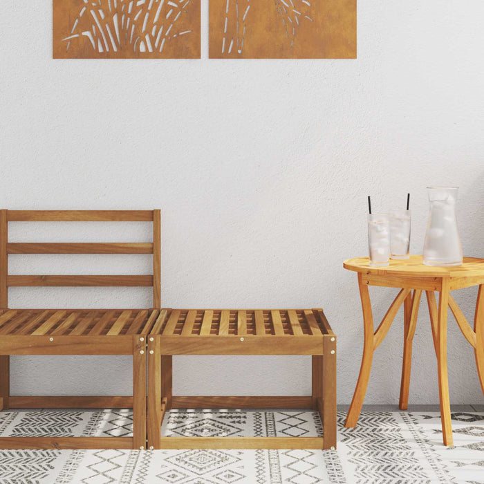 Taburet pentru exterior Lemn Solid de Acacia natural - WALTI WALTI