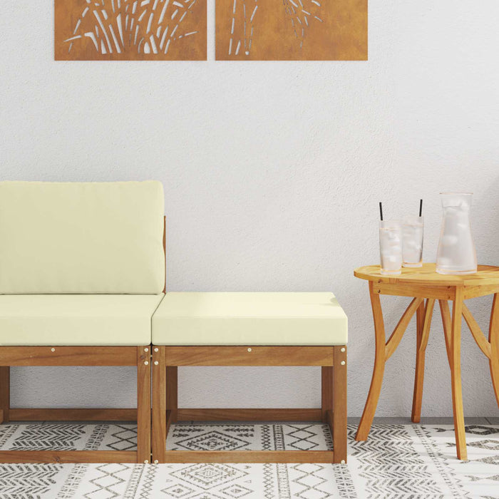 Taburet pentru exterior Lemn Solid de Acacia natural - WALTI WALTI