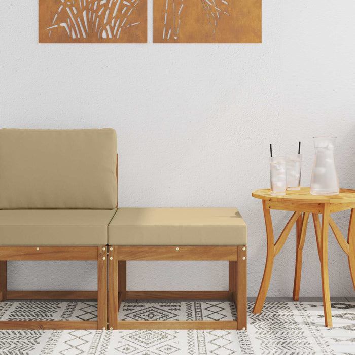 Taburet pentru exterior Lemn Solid de Acacia natural - WALTI WALTI