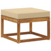 Taburet pentru exterior Lemn Solid de Acacia natural - WALTI WALTI