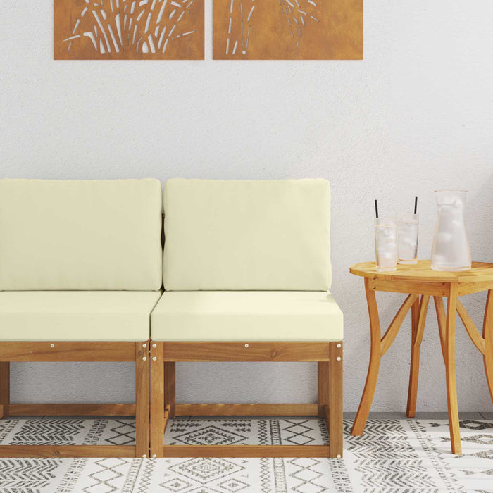 Canapea Medie pentru Exterior Lemn Solid de Acacia natural - WALTI WALTI