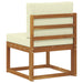 Canapea Medie pentru Exterior Lemn Solid de Acacia natural - WALTI WALTI