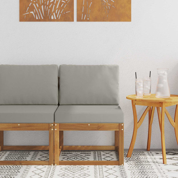Canapea Medie pentru Exterior Lemn Solid de Acacia natural - WALTI WALTI