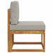 Canapea Medie pentru Exterior Lemn Solid de Acacia natural - WALTI WALTI
