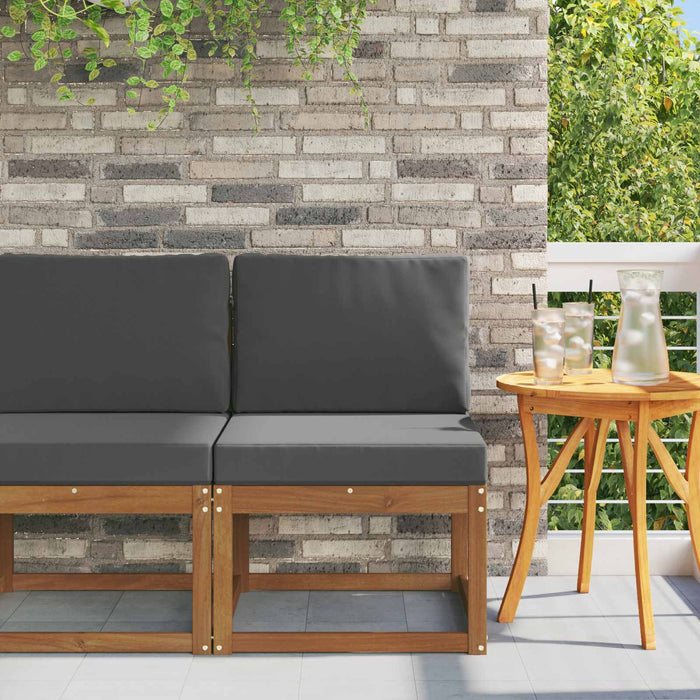 Canapea Medie pentru Exterior Lemn Solid de Acacia natural - WALTI WALTI