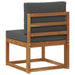 Canapea Medie pentru Exterior Lemn Solid de Acacia natural - WALTI WALTI