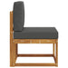 Canapea Medie pentru Exterior Lemn Solid de Acacia natural - WALTI WALTI