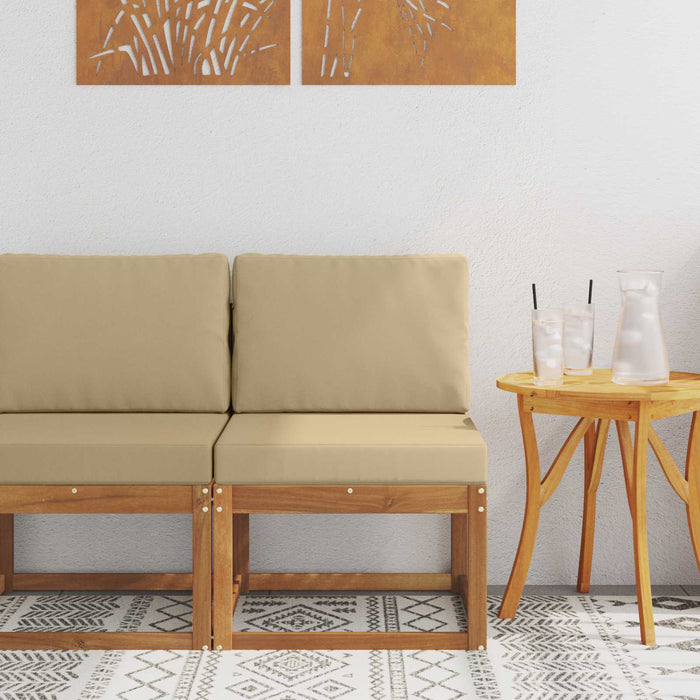 Canapea Medie pentru Exterior Lemn Solid de Acacia natural - WALTI WALTI
