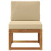 Canapea Medie pentru Exterior Lemn Solid de Acacia natural - WALTI WALTI