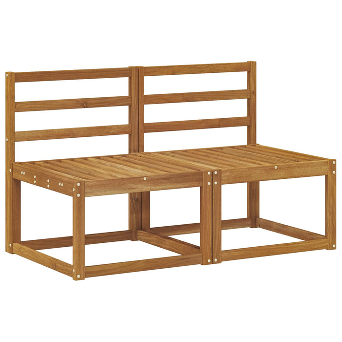 2 Bucată Canapea Medie pentru Exterior Lemn Solid de Acacia - WALTI WALTI