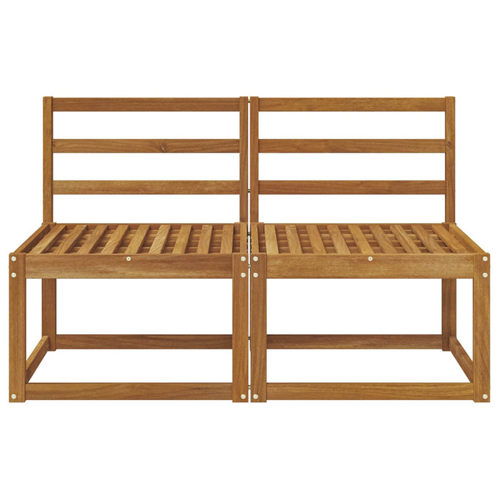 2 Bucată Canapea Medie pentru Exterior Lemn Solid de Acacia - WALTI WALTI