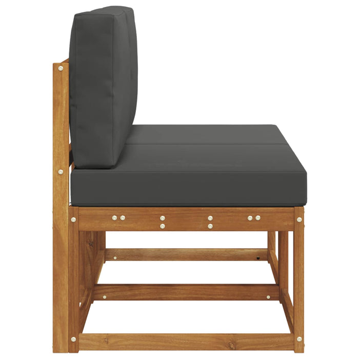 2 Bucată Canapea Medie pentru Exterior Lemn Solid de Acacia - WALTI WALTI