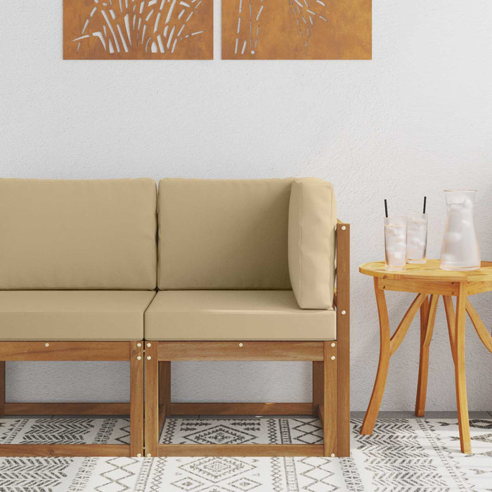 Sofa Colțar pentru Exterior Lemn Solid de Acacia natural - WALTI WALTI