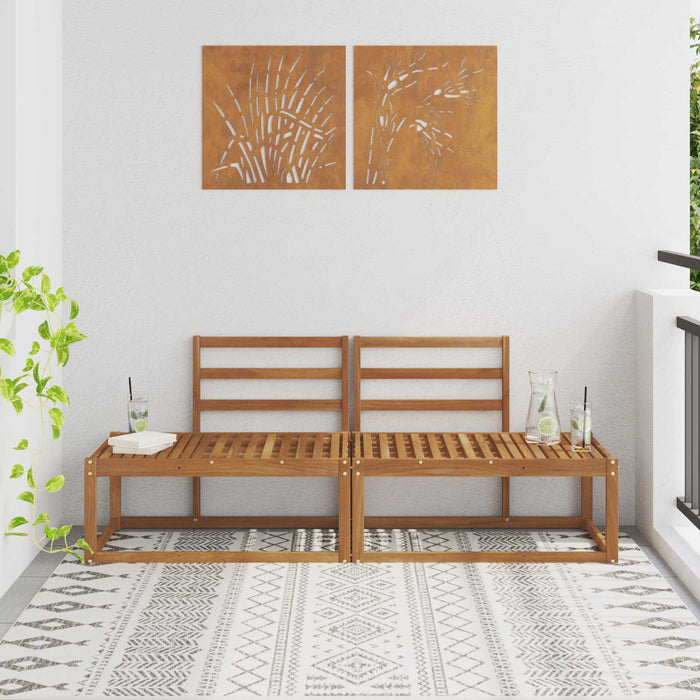 Canapea de exterior 2 Bucată natural 182,5 x 63 x 73 cm - WALTI WALTI