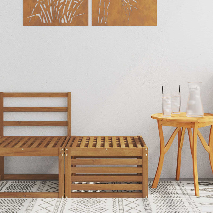 Taburet pentru exterior Lemn Solid de Acacia natural - WALTI WALTI