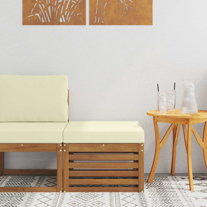 Taburet pentru exterior Lemn Solid de Acacia natural - WALTI WALTI