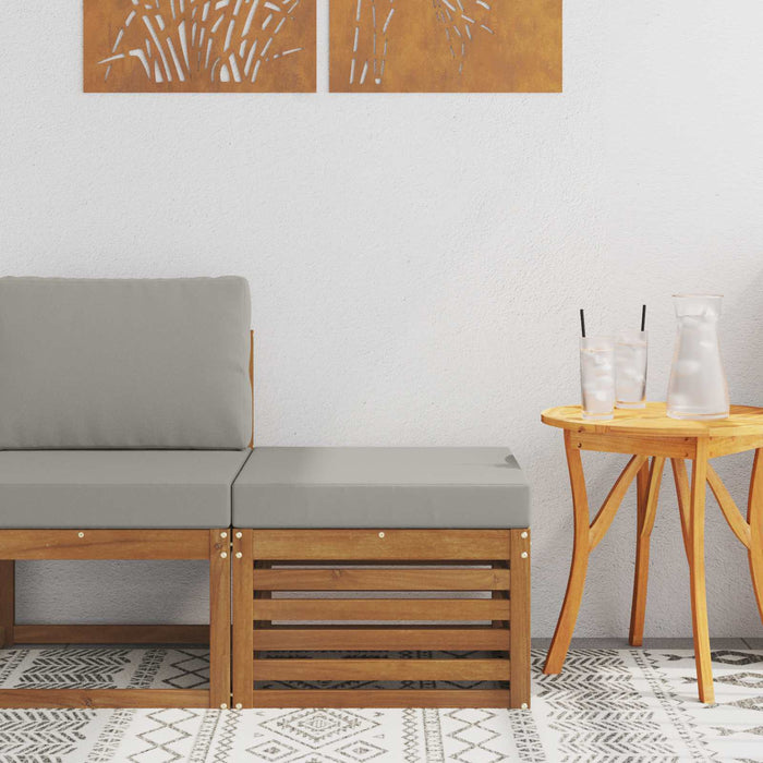 Taburet pentru exterior Lemn Solid de Acacia natural - WALTI WALTI