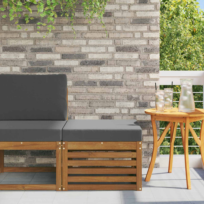 Taburet pentru exterior Lemn Solid de Acacia natural - WALTI WALTI