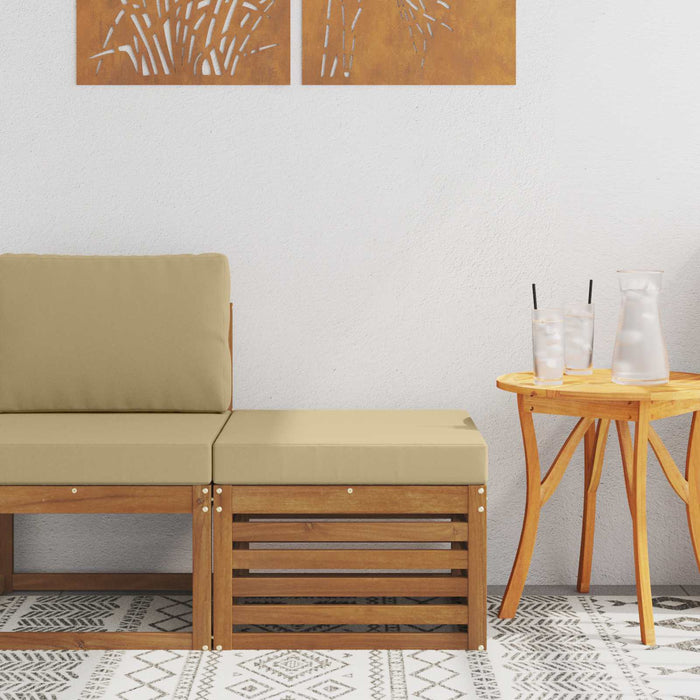 Taburet pentru exterior Lemn Solid de Acacia natural - WALTI WALTI