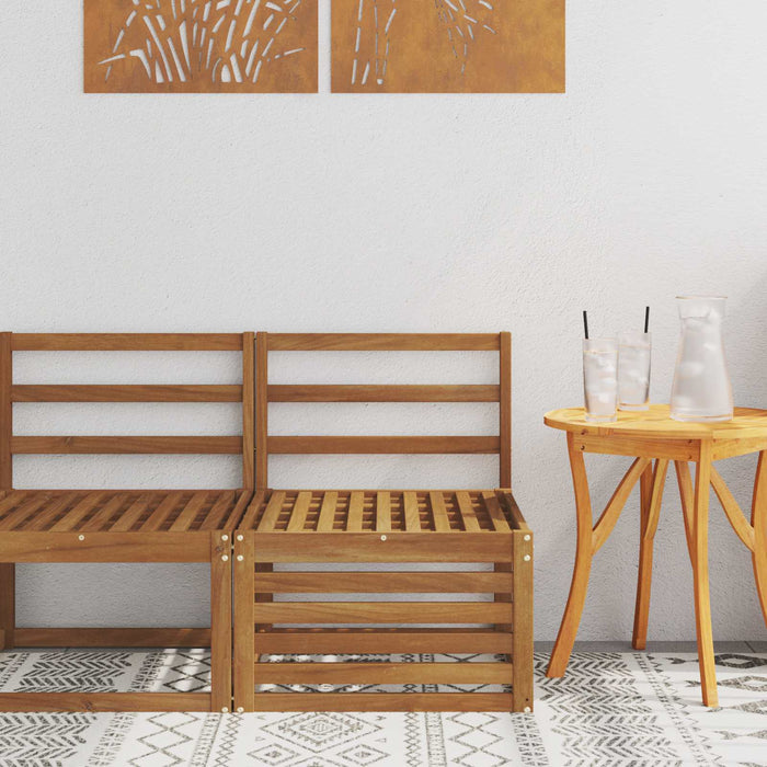 Canapea Medie pentru Exterior Lemn Solid de Acacia natural - WALTI WALTI