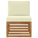 Canapea Medie pentru Exterior Lemn Solid de Acacia natural - WALTI WALTI