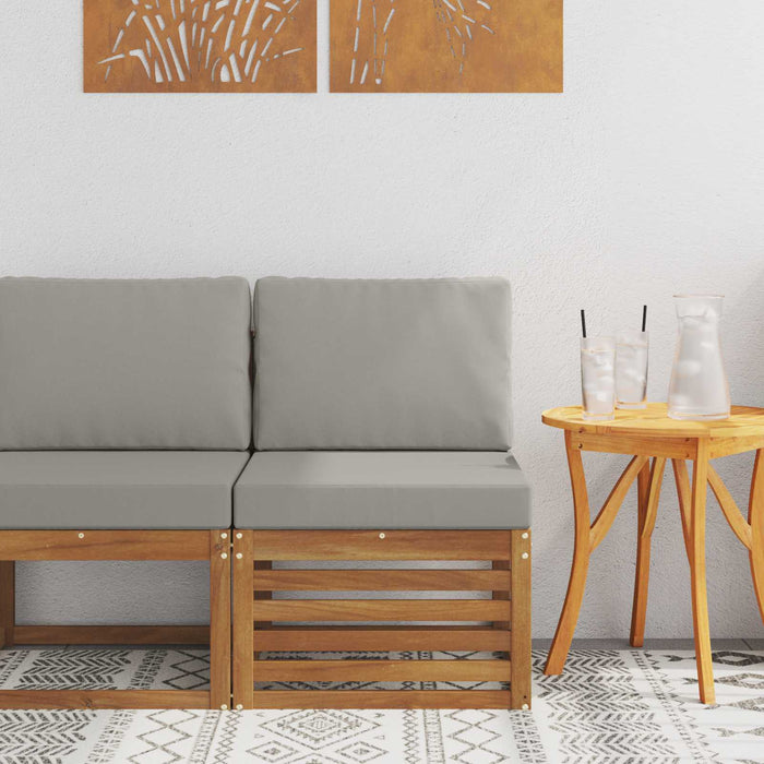Canapea Medie pentru Exterior Lemn Solid de Acacia natural - WALTI WALTI