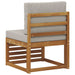 Canapea Medie pentru Exterior Lemn Solid de Acacia natural - WALTI WALTI