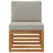 Canapea Medie pentru Exterior Lemn Solid de Acacia natural - WALTI WALTI