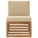 Canapea Medie pentru Exterior Lemn Solid de Acacia natural - WALTI WALTI