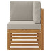 Sofa Colțar pentru Exterior Lemn Solid de Acacia natural - WALTI WALTI