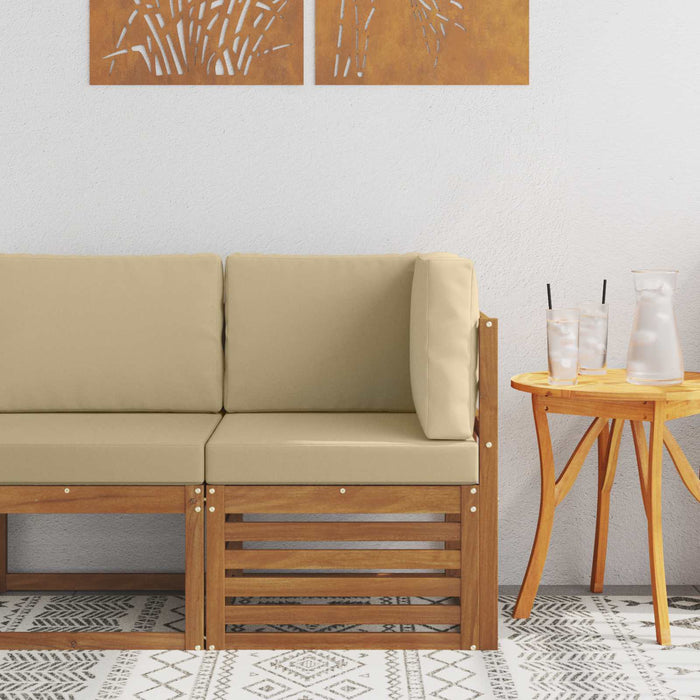 Sofa Colțar pentru Exterior Lemn Solid de Acacia natural - WALTI WALTI