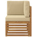 Sofa Colțar pentru Exterior Lemn Solid de Acacia natural - WALTI WALTI