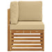 Sofa Colțar pentru Exterior Lemn Solid de Acacia natural - WALTI WALTI