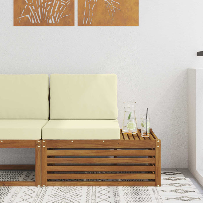 Canapea de exterior cu braț final natural 91 x 63 x 73 cm - WALTI WALTI