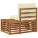 Canapea de exterior cu braț final natural 91 x 63 x 73 cm - WALTI WALTI