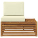 Canapea de exterior cu braț final natural 91 x 63 x 73 cm - WALTI WALTI