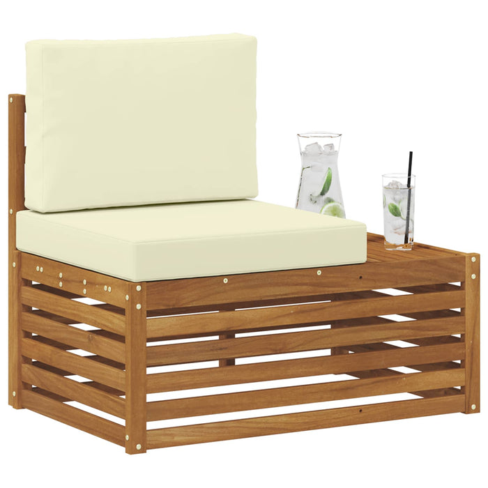 Canapea de exterior cu braț final natural 91 x 63 x 73 cm - WALTI WALTI