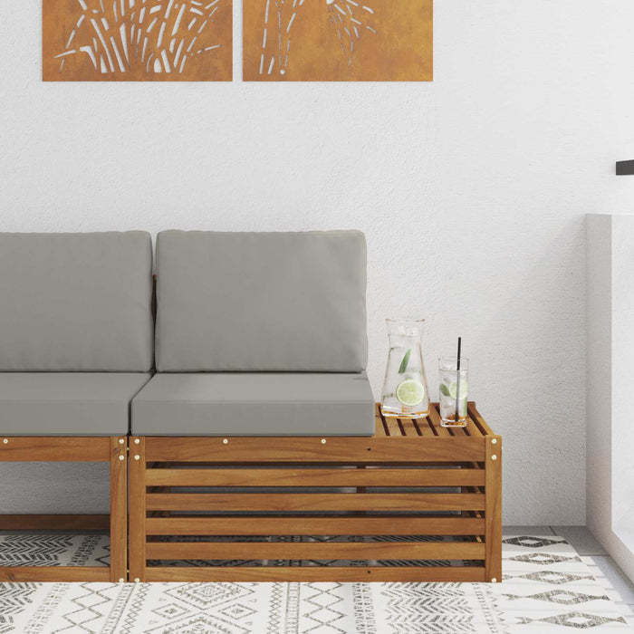 Canapea de exterior cu braț final natural 91 x 63 x 73 cm - WALTI WALTI