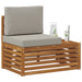 Canapea de exterior cu braț final natural 91 x 63 x 73 cm - WALTI WALTI
