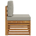 Canapea de exterior cu braț final natural 91 x 63 x 73 cm - WALTI WALTI