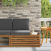 Canapea de exterior cu braț final natural 91 x 63 x 73 cm - WALTI WALTI