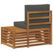 Canapea de exterior cu braț final natural 91 x 63 x 73 cm - WALTI WALTI
