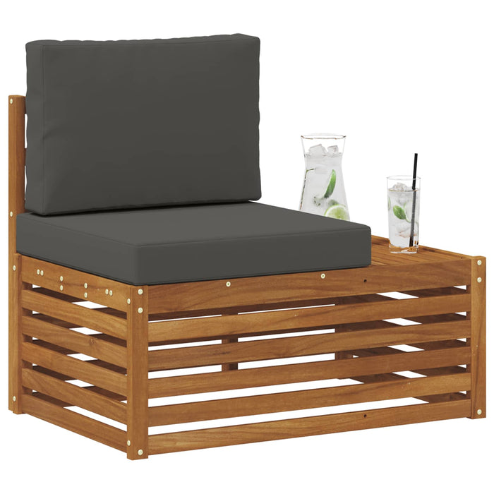 Canapea de exterior cu braț final natural 91 x 63 x 73 cm - WALTI WALTI