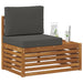 Canapea de exterior cu braț final natural 91 x 63 x 73 cm - WALTI WALTI