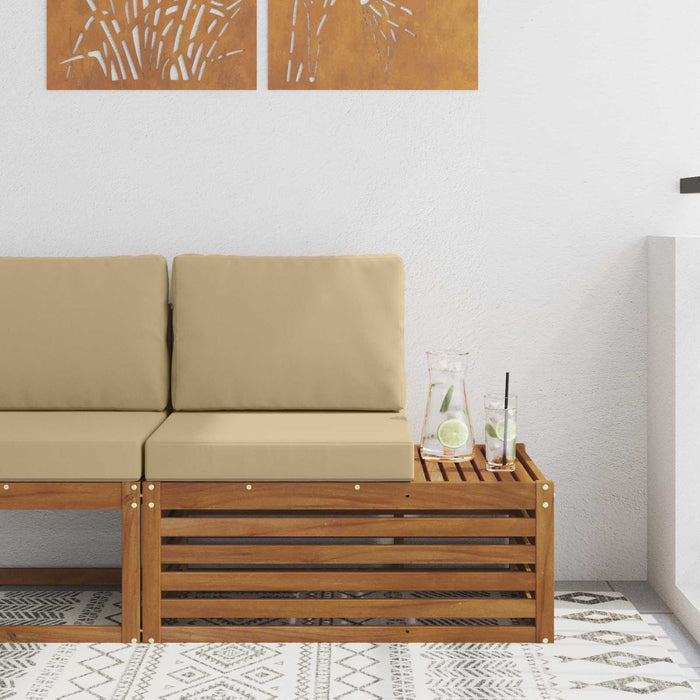 Canapea de exterior cu braț final natural 91 x 63 x 73 cm - WALTI WALTI