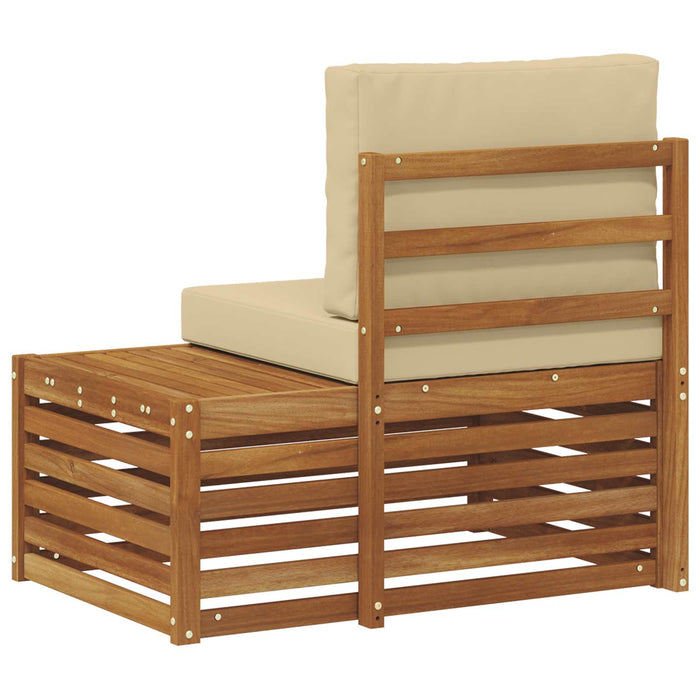 Canapea de exterior cu braț final natural 91 x 63 x 73 cm - WALTI WALTI