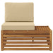 Canapea de exterior cu braț final natural 91 x 63 x 73 cm - WALTI WALTI